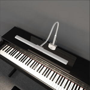 โคมไฟตั้งโต๊ะ LED สีขาว13W ลดแสงจากการสัมผัสเพื่อป้องกันดวงตาสำหรับนักเปียโนเพลงและนักเรียนอ่านไฟตั้งโต๊ะสำหรับบ้านและการเรียน - Product Image 1