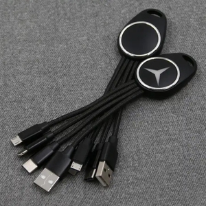 High Quality 3 in 1 Charging Cable Keychain USB Date Cable With LED Logo Fast Charging and Data Transfer Cable for Apple Android - Product Image 5