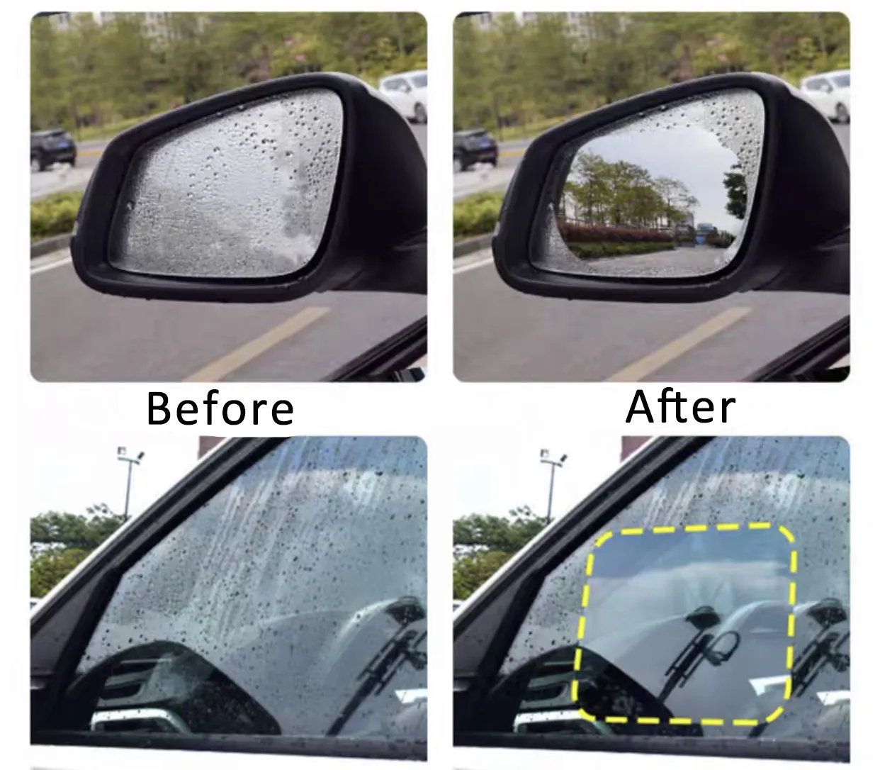 Deson-Film facial anti-pluie en verre, avec miroir de douche, vue arrière de voiture, film PET anti-rayures et anti-buée, rouleau de film facile à décoller