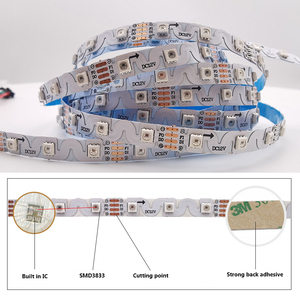 Individually <strong>Addressable</strong> <strong>S</strong> Shape 12V Zigzag SMD3838 WS2815 Pixels Smart RGB 6mm Ultra Thin Flexible Colorful Digital Led Strip - Product Image 2