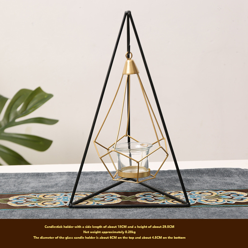 Triangular candle holder