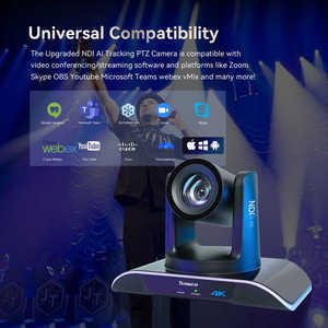 NDI ve otomatik izleme ile 4K 20X Zoom PTZ kamera, canlı akış/Video konferans için Joystick denetleyicisi - Product Image 4