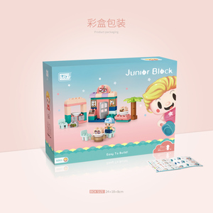 Loz Trẻ Em Xây Dựng Khối Thiết <span class=keywords><strong>L</strong></span>ập Thành Phố Kiến Trúc Đường Phố Con Số Với Đồ Uống Cửa Hàng Và Trí Tưởng Tượng Đồ Chơi Mô Hình Đồ Chơi Phong Cách - Product Image 4