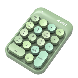 AJAZZ-teclado inalámbrico Mini 2,4G, periférico verde numérico, Circular, externo para la contabilidad financiera - Product Image 3