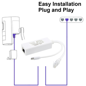 Gigabit PoE Splitter Entrada 48V Salida USB C 5V 2.4A con IEEE 802. 3AF/AT Estándar 10.100 Mbps para cámaras IP PoE - Product Image 5