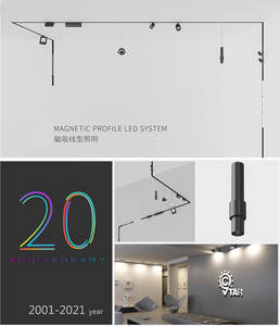 Fuente de luz Led dali, carril de guía integrado de 3 fases, 48v, sistema de iluminación de pista vertical magnética - Product Image 4