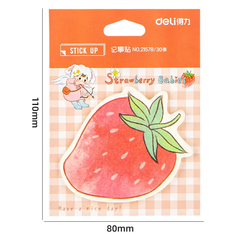 Deli 21578 Văn Phòng Phẩm 2 Gói Mới Lạ Trái Cây Dễ Thương Memo Pad Chú Ý Kawaii Trường Nguồn Cung Cấp Văn Phòng Chất Lượng Cao Memo Pads Stick Chất Lượng Cao