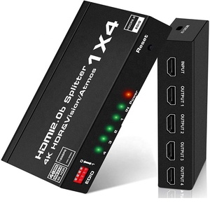 Versión 2,0 4K para divisor HDMI 1 en 4 1x4 para HDMI 2,0 18G 4K 60Hz 4:4:4 Monitor múltiple para divisor HDMI para video