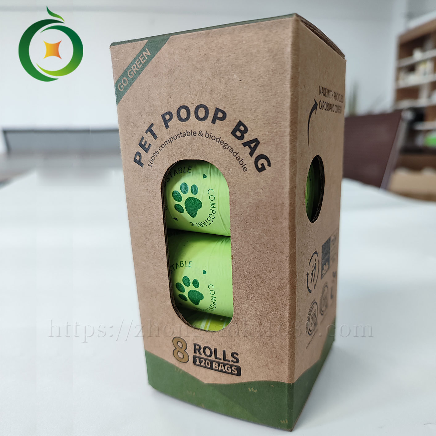 Boîte en carton ondulé 1,6 mm 8 rouleaux 02 400g
