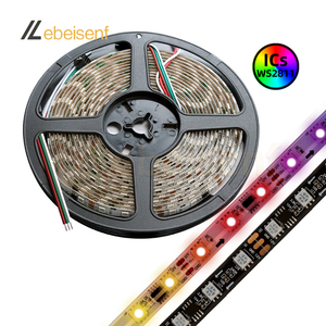 DC 12V WS2811LEDストリップ5M150または300 LED/ロール5050 RGB外部ICアドレス指定可能なマジックカラーピクセルライトフレキシブルバンドランプバー - Product Image 1
