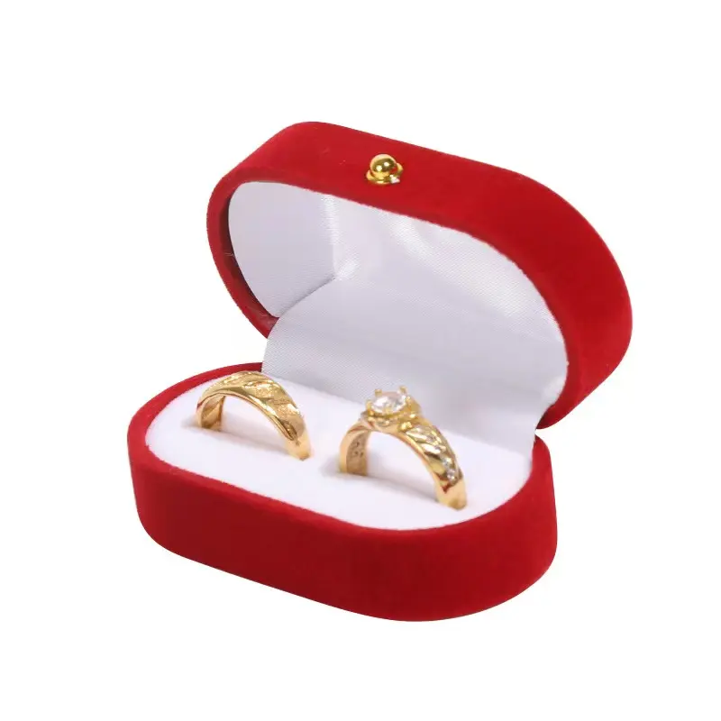 FORTE Hersteller Luxus benutzer definierte Schmuck Ring Box Hochzeit Paar Ring Box Samt Schmuck Verpackung Box für Ring
