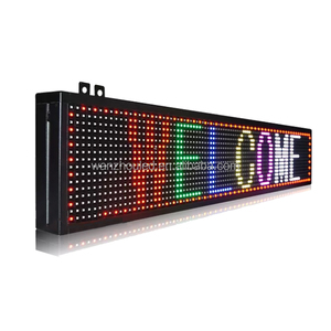 P10赤色ワード屋内Wi-FiワイヤレスプログラマブルLEDムービングメッセージサインボードDC12V/24Vバス車内用 - Product Image 1