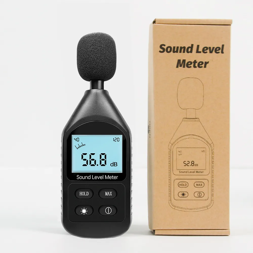 휴대용 디지털 사운드 레벨 미터 30-130 dB 노이즈 미터 데시벨 미터