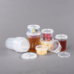 OEM ODM-cerradura de seguridad desechable, transparente, redonda, apilable, desechable, plástico pp, deli, contenedor con tapa - Product Image 2