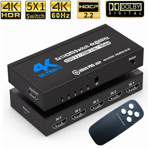 5 En 1 UT 4K UT R em2.0 2,2 witwitcher 5X1 5 puertos 4K 60 z HDMemwitch Witch con Iemememtroontrol H10 10 Converter Or o PS4 P5 - Product Image 3