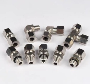 Tube Connector 316 SS Stainless Steel Instrument Fitting 1/4 Tube Body <strong>Double</strong> Ferrule Tube Union Elbow 90 <strong>Deg</strong>