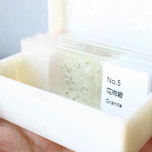 Portaobjetos de microscopio preparados con roca fina mineral de 24 tipos para investigación geológica - Product Image 6