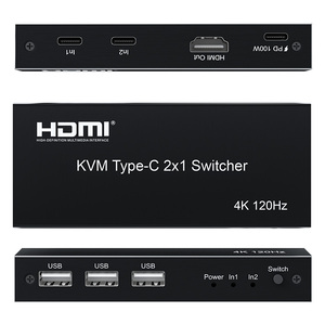 KVM Type-Cスイッチ2x1 4K 120Hzタイプ-cスイッチ2 in 1 Out - Product Image 4