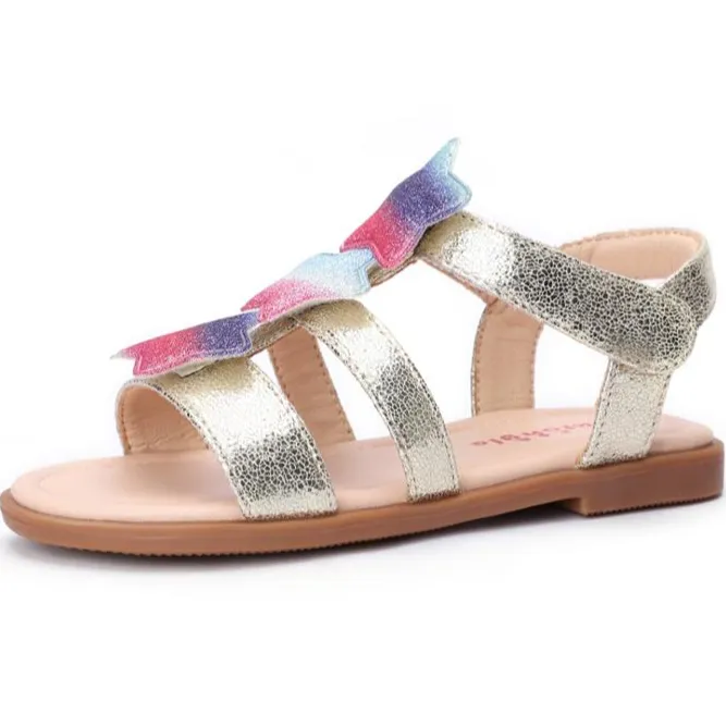 Sandalias a la moda para niñas, zapatos informales de cinco estrellas, fondo suave, de verano, novedad de 2023