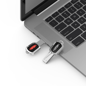 Popular modelo 2025 Metal Usb Flash Memory 32GB Custom Mini Usb con logotipo de luz LED UM261 Pendrive con forma de llave Usb de alta calidad - Product Image 3