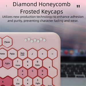 2.4G Draadloos Toetsenbord En Muis Set Ruitvormig Toetsenbord Lange Levensduur Batterij Multimedia Functie 1600Dpi 105 Toetsen - Product Image 4