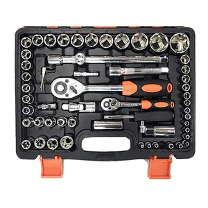 <strong>Box</strong> <strong>Wrench</strong> 108PCS Socket Set with Ratchet <strong>Handle</strong> Portable Plastic <strong>Box</strong> 1/4&quot;, 1/2&quot; CRV 108PCS Mechanics Tool Set