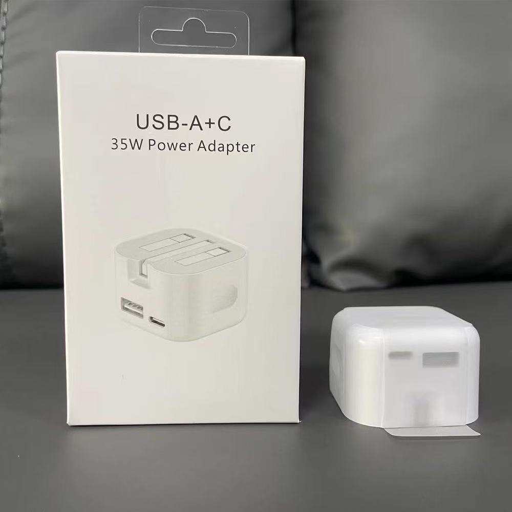 Chargeur USB+Type C blanc-35W avec boîte