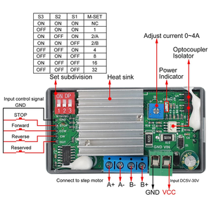 SMC02 Schrittmotor treiber und Controller DC 10-30V 4A Reverse Pulse Speed Control Board Programmier bare serielle SPS-Kommunikation - Product Image 4