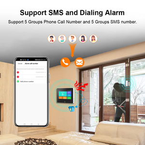 Glomarket-Alarma inteligente para el hogar Tuya, dispositivo de seguridad inteligente con pantalla táctil, 2G, 4G, Tuya, Wifi, GSM - Product Image 3