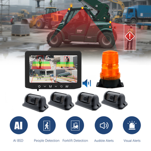 7inch Split Monitor 4 Channel Video Recorder Bsd Blind Spot Camera Monitoring System for Forklift Truck Construction <strong>Machinery</strong> - Product Image 2