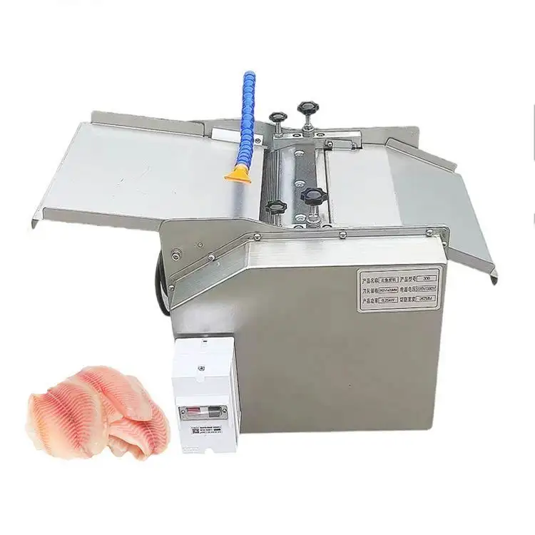 Newly listed Tilapia Salmon Salmon Marine fish Multi-function diagonal cutting thin fresh fish fillet machine