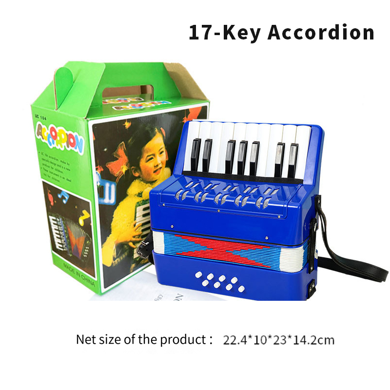 Accordéon 17 touches bleu