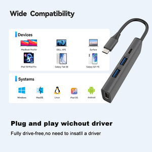 USB-C portátil 5 en 1, ulti ORT, con 4 60, 60 Z, utput 100W - Product Image 6