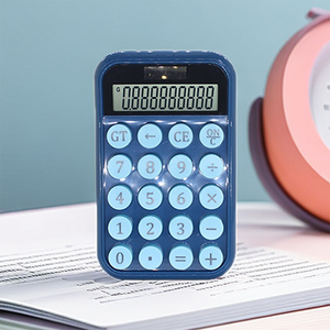 Mechanical Circular <strong>Computer</strong> Button Color Desktop Dual Power Supply 10 Digit Digital Electronic Calculator Office Supplies