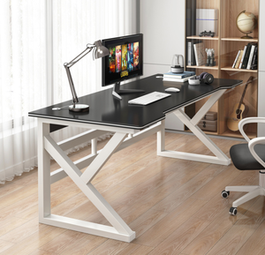 Mesa de juegos para ordenador, escritorio de oficina en forma de K, color negro - Product Image 2