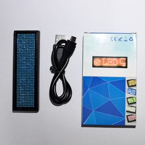 Scheda nome display a led con badge di controllo wireless indossabile con programma di colore blu - Product Image 5