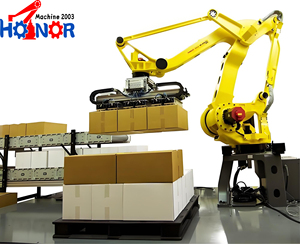 Línea de montaje automatizada Brazo robótico paletizador Robots articulados industriales Fanuc para carga y descarga Manipulación de materiales