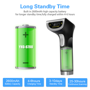 YHDAA alta calidad 2D Bluetooth Android IOS sistema escáner de código de barras lector de código de barras Qr código escáner de código de barras con pantalla - Product Image 5