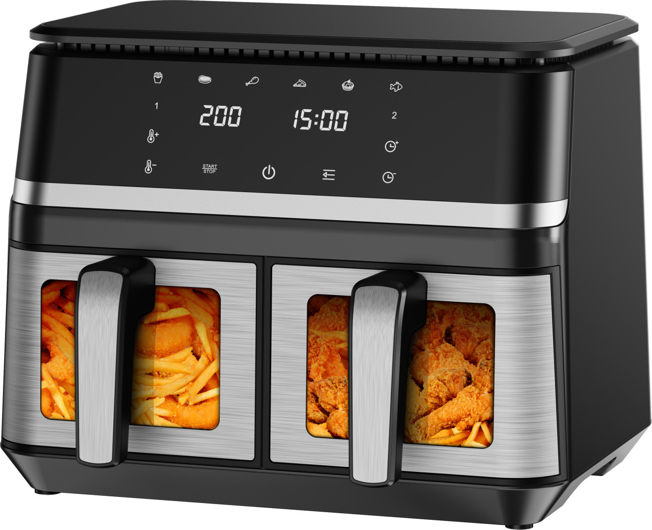 10L double réservoir inox-noir