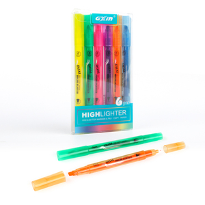 Gxin G-319V 6pcs/Set Neon Color Bright Water-based Office and School <strong>Use</strong> Non-toxic <strong>Highlighter</strong> Pen Markers Set - Product Image 1