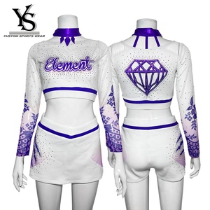 Özel tezahürat üniformalar kırmızı sevimli tezahürat üniformaları sparkle all star cheer üniforma çocuklar - Product Image 5