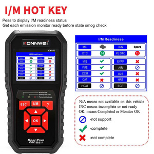 מלא 10 מצבים obd2 מכונית סורק אבחון konnwi kw850 עבור בדיקת ערפיח <span class=keywords><strong>o2</strong></span> בדיקת חיישן