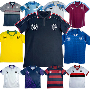 Футболка с воротником-поло в стиле ретро, домашняя футбольная майка, дышащая униформа для спортивной одежды, высококачественный Тайский продукт