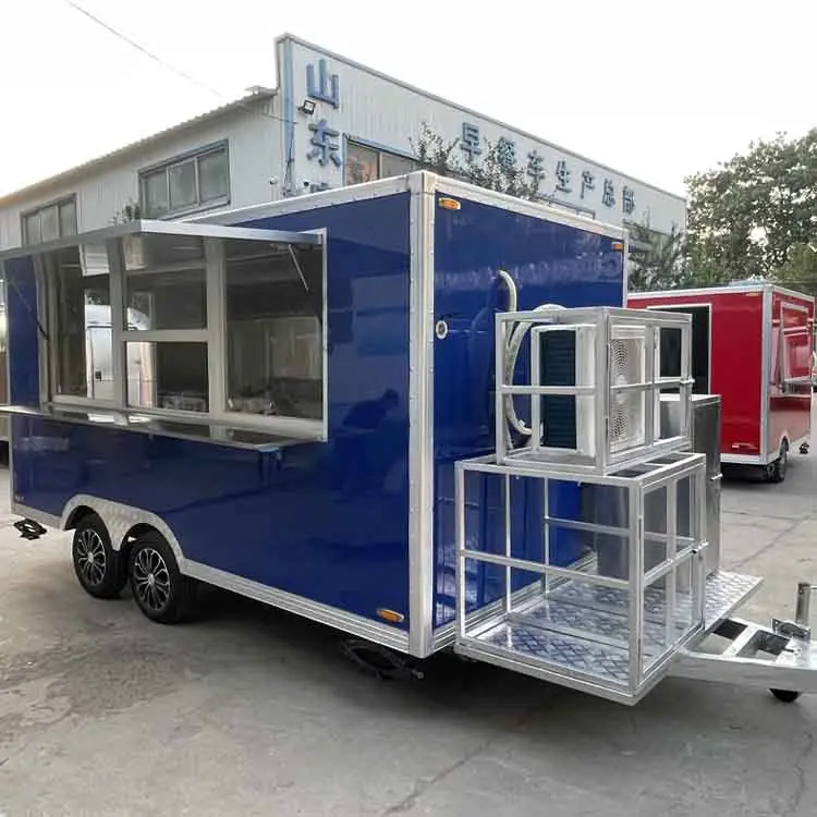 Satılık ucuz fiyat ticari seyyar gıda tezgahı karavan gıda kamyon Fast Food kamyoneti yemek arabası