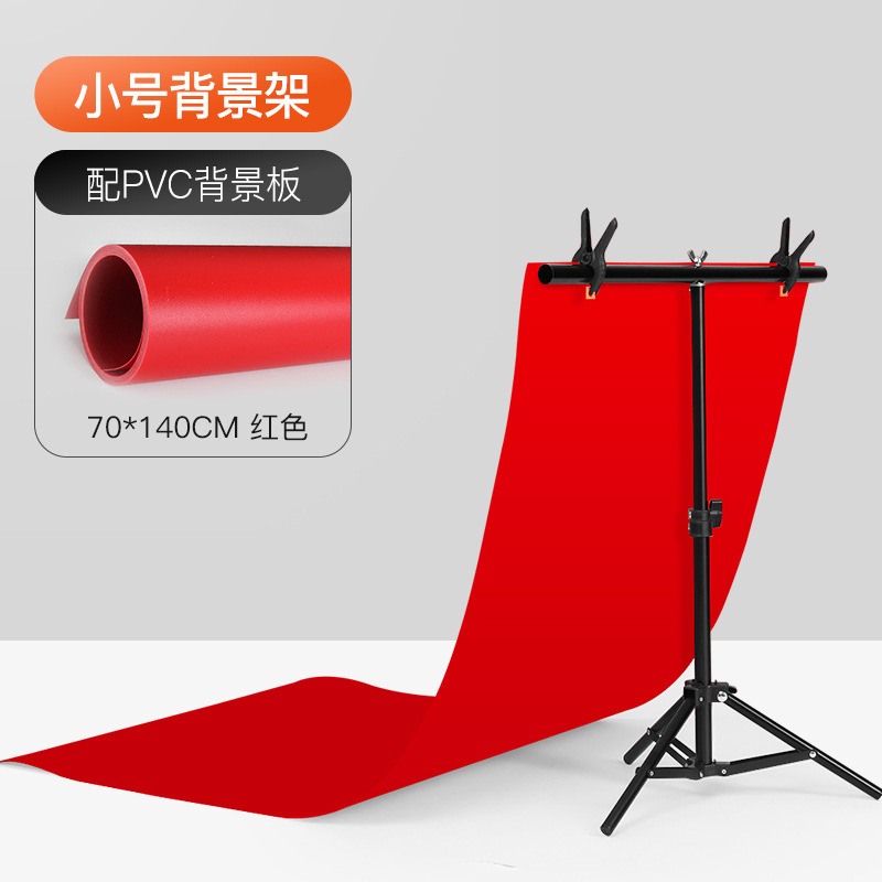 Soporte en T + tablero rojo de 70x140 cm