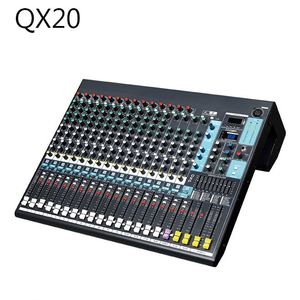 24リバーブエフェクト付きQX20プロフェッショナル20チャンネルオーディオミキサーコンピュータ入力MP3対応オーディオコンソール - Product Image 3