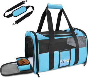 Airline Approved Pet Carrier Bag Cat Travel Bag in Vehicle Pet Kennel in Car Dog Car Seat <strong>Box</strong> Small Animal Cage for Travel
