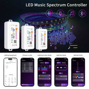 Tuya akıllı SP107E LED müzik spektrum aydınlatma APP kontrol 16*16 matris paneli piksel SPI RGB LED şerit denetleyicisi uzaktan kumanda - Product Image 3