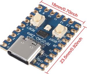 RP2040-Zero uyumlu ahududu Pi mikrodenetleyici PICO geliştirme devre kartı modülü çift çekirdekli Cortex M0 + İşlemci 2MB
