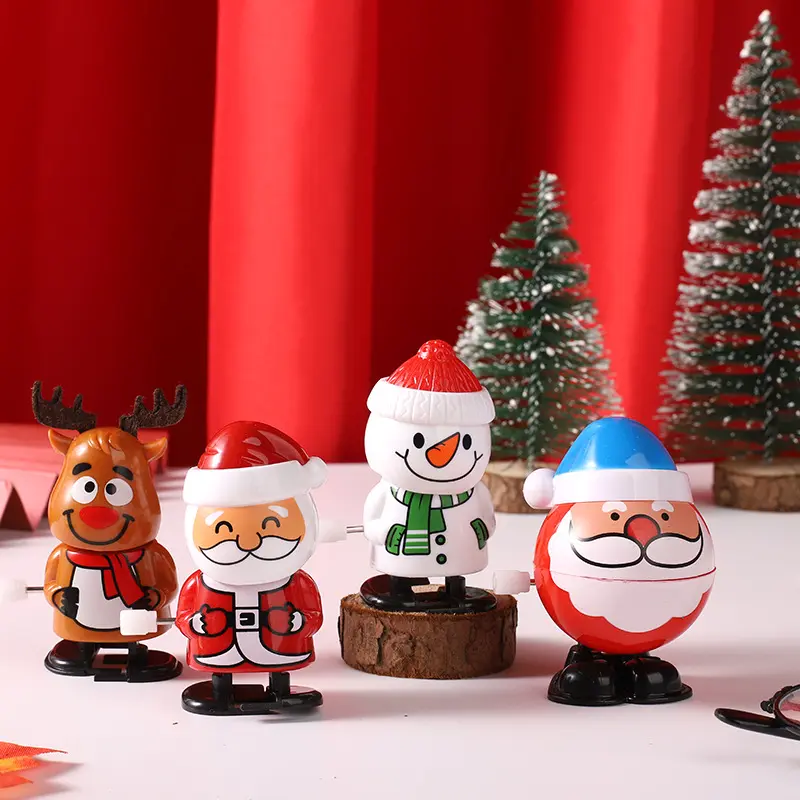 Personalizzato 7cm in PVC di plastica Babbo Natale pupazzo di neve del fumetto Action Figure di carica giocattoli regalo per feste per bambini regali di natale